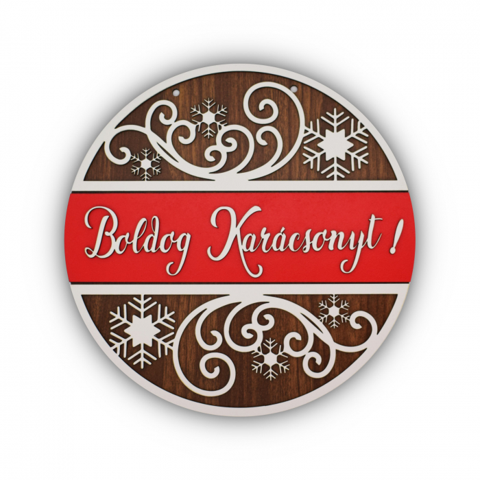 Decoratiune intrare usa Boldog Karacsonyt! [2]
