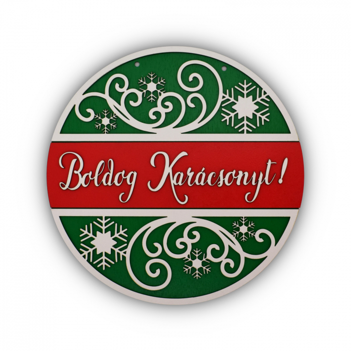 Decoratiune intrare usa Boldog Karacsonyt! [3]