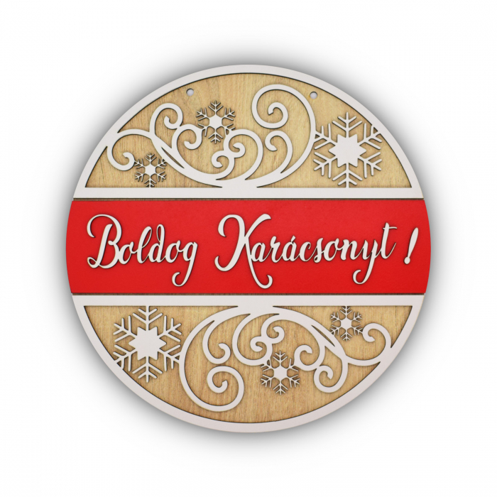 Decoratiune intrare usa Boldog Karacsonyt! [1]