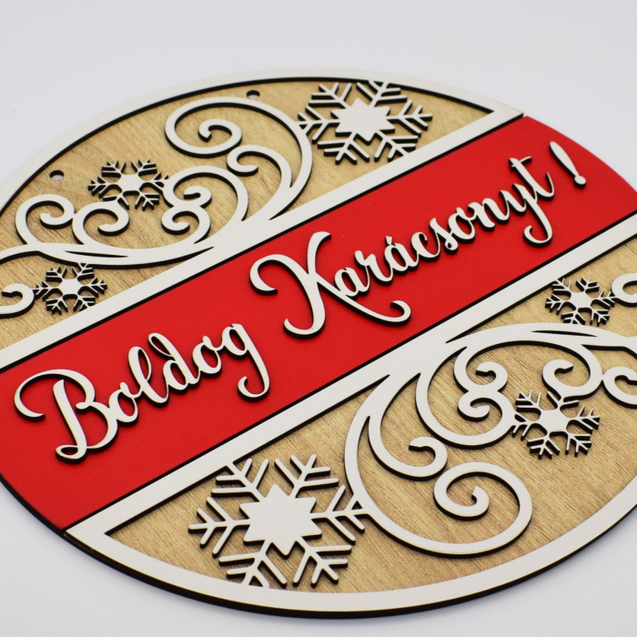Decoratiune intrare usa Boldog Karacsonyt! [10]