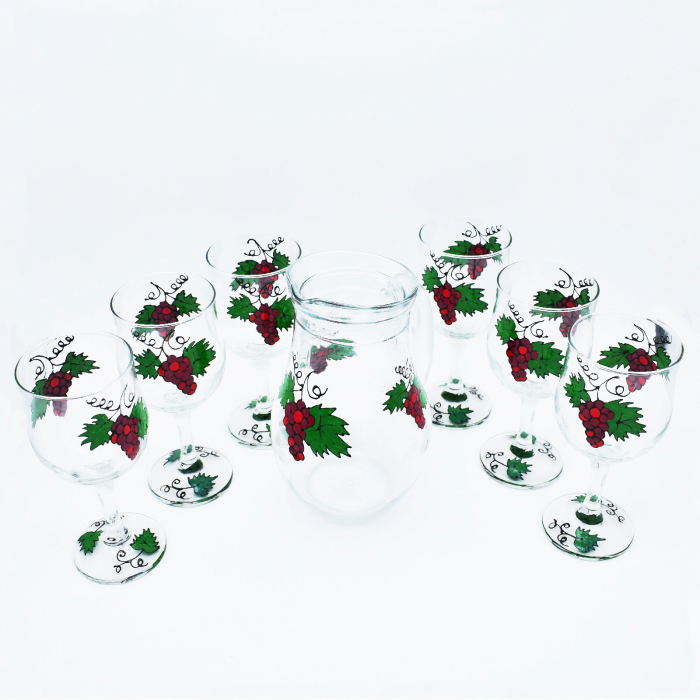 set-pahare-și-carafă-pentru-vin-pictat-manual-struguri2 [1]