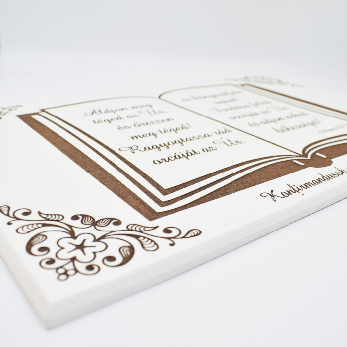 tablou-gravat-pe-lemn-konfirmalas-aldjon-meg-teged-az-ur [2]