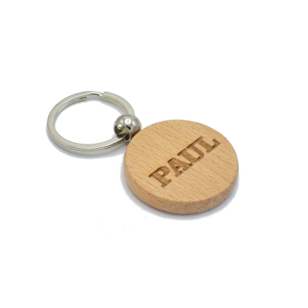 Brelocuri - breloc-rotund-din-lemn-personalizat-nume