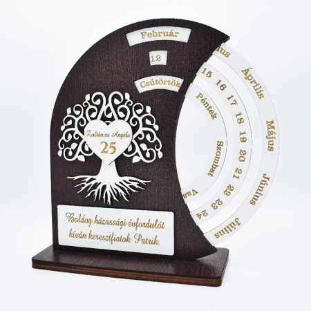 Produse in limba maghiara - calendar-lemn-perpetuu-cadou-pentru-aniversarea-casniciei
