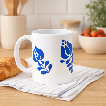 Produse in limba maghiara - cana-pictata-manual-kek-tulipan