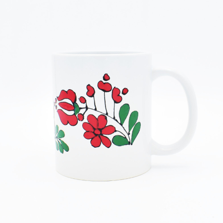 Cani personalizate - cana-pictata-manual-piros-zold