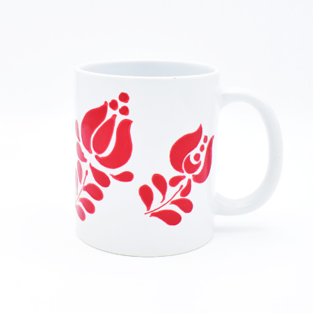 Cani personalizate - cana-pictata-manual-piros-tulipan