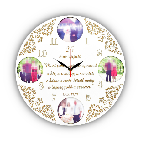 Ceasuri de perete - ceas-de-perete-cu-text-gravat-personalizat-cu-poza-aniversarea-casniciei