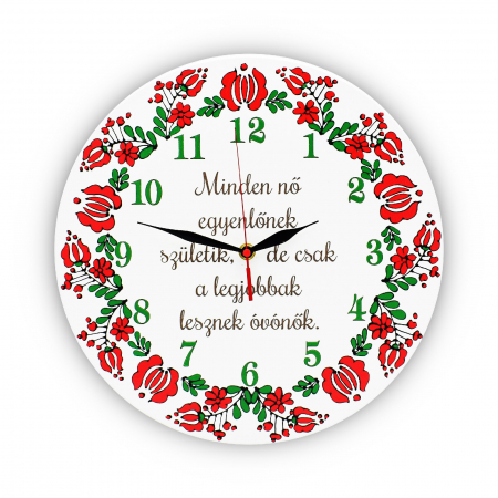 Absolvire/Sfarsit de an scolar - ceas-de-perete-din-lemn-gravat-si-pictat-manual-ovono