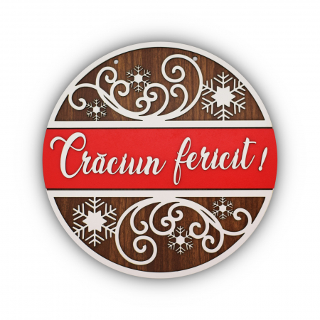 Decoratiuni usa intrare - Decoratiune intrare usa Craciun Fericit!