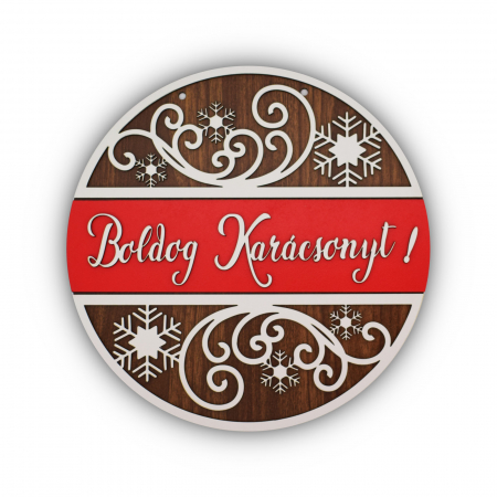 Decoratiune intrare usa Boldog Karacsonyt! [1]