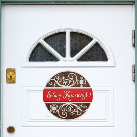 Decoratiune intrare usa Boldog Karacsonyt! [4]