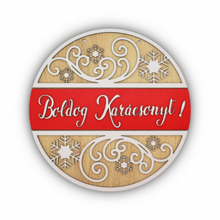 Decoratiuni usa intrare - Decoratiune intrare usa Boldog Karacsonyt!