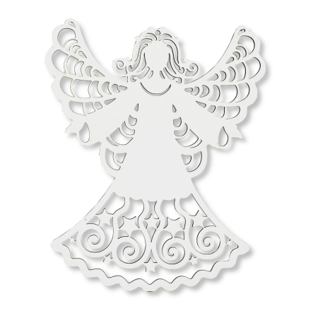 Cadouri personalizate - decoratiune-craciun-ingeras-alb