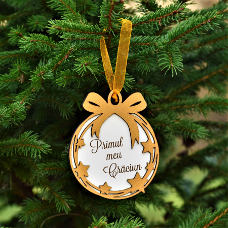 Decoratiuni CRACIUN personalizate - glob-personalizat-din-lemn-primul-meu-craciun