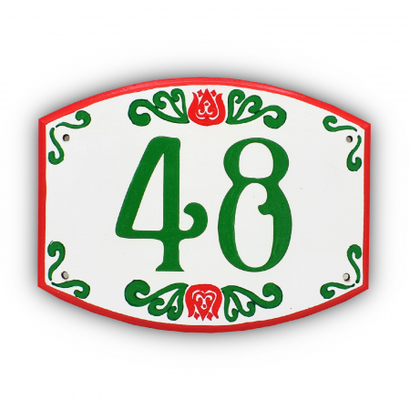 Decoratiuni usa intrare - numar-casa-personalizat-rosu-verde