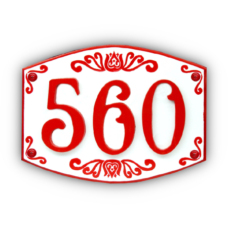 Decoratiuni usa intrare - numar-casa-personalizat-rosu