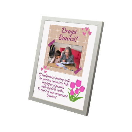 Produse in limba maghiara - rama-foto-personalizata-cadou-draga-bunica