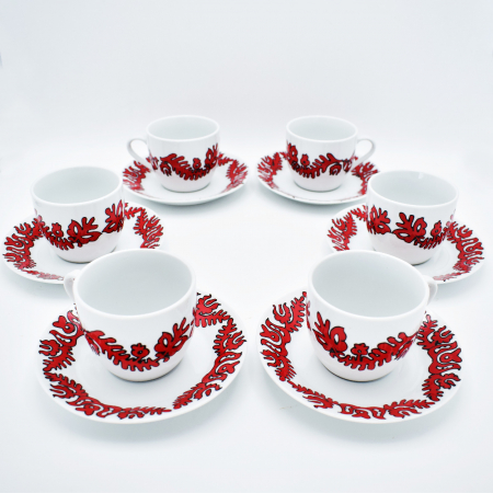 Seturi pentru cafea - Set de cesti pentru cafea pictat manual – Nepmeses