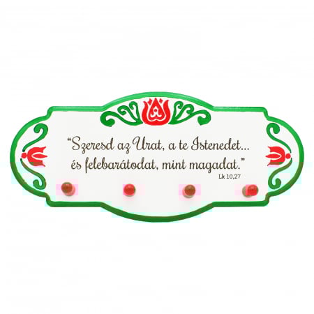 Decoratiuni pt. casa/ lakasdekoraciok HU - suport-pentru-chei-pictat-manual-cu-text-gravat-szeresd-az-urat