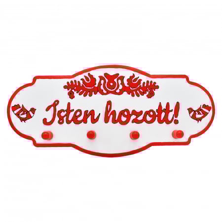 Decoratiuni pt. casa/ lakasdekoraciok HU - suport-pentru-chei-pictat-manual-Isten-hozott-nepmeses