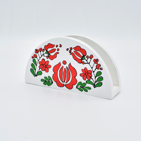Decoratiuni pt. casa/ lakasdekoraciok HU - suport-servetele-din-lemn-rosu-verde