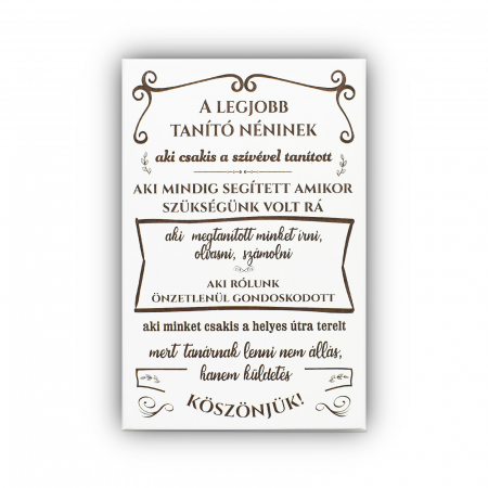 Decoratiuni perete - Tablou-gravat-pe-lemn-cu-text-a-legjobb-tanitoneninek