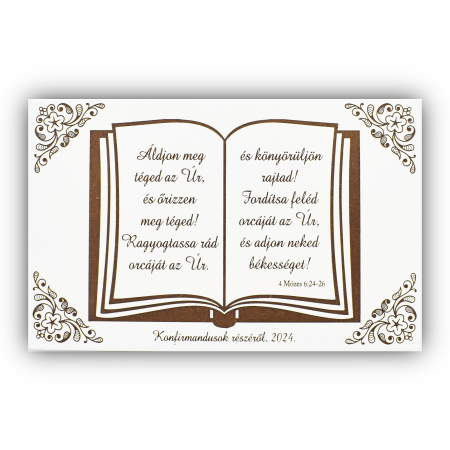 tablou-gravat-pe-lemn-konfirmalas-aldjon-meg-teged-az-ur