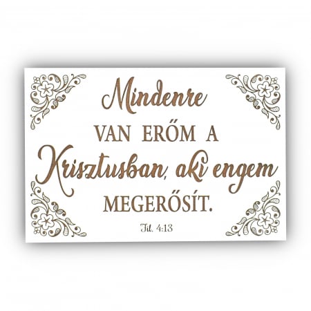 tablou-lemn-cu-text-gravat-mindenre-van-erom-a-krisztusban