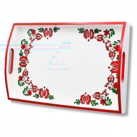 Decoratiuni pt. casa/ lakasdekoraciok HU - tava-lemn-pictata-cu-motive-traditionale-maghiare-2