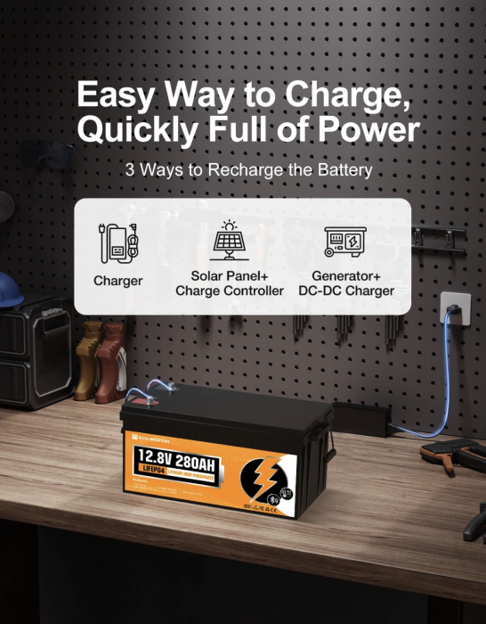 Baterie Litium ECO-WORTHY LifePO4 280aAh Bluetooth [8]