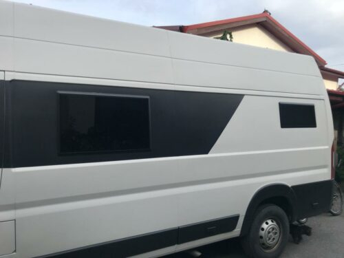 Copertină fumurie pentru vehicule curbate (cu perete dublu, montare încastrată, 3 rame) [7]