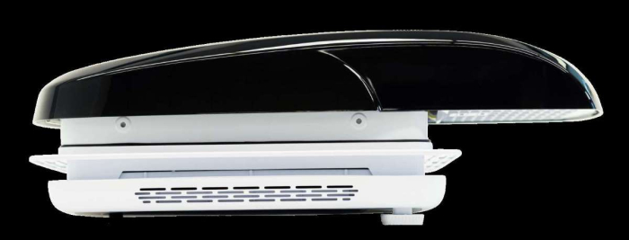 Fereastră de mansardă Super Fan cu ventilator, telecomandă, plasă antiinsecte și jaluzele opace 360×360 mm [7]