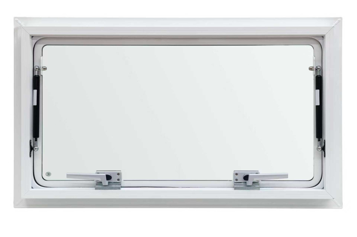 Geamuri din sticlă naturală pentru teren accidentat, cu geam termopan și jaluzele [4]