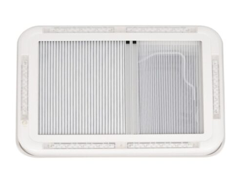 Trapă de acoperiș cu geam termopan, iluminare, plasă de insecte și jaluzele opace, standard 700×500 [4]