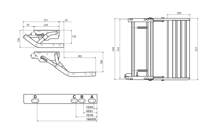 Treaptă cu acces dublu, treaptă cu iluminare LED de 12V [2]
