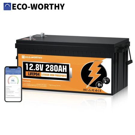 Baterii/Acumulatori - Baterie Litium ECO-WORTHY LifePO4 280aAh Bluetooth