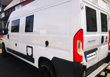 Copertină fumurie pentru vehicule curbate (cu perete dublu, montare încastrată, 3 rame) [21]