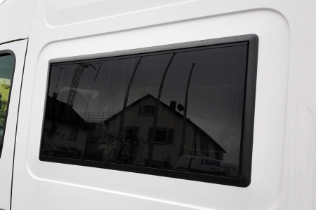 Copertină fumurie pentru vehicule curbate (cu perete dublu, montare încastrată, 3 rame) [1]