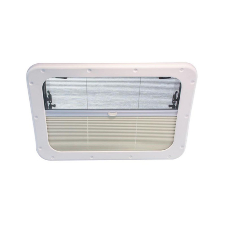 Fereastră de mansardă arcuită cu plasă antiinsecte și jaluzele opace 900x600mm [2]