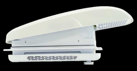 Fereastră de mansardă Super Fan cu ventilator, telecomandă, plasă antiinsecte și jaluzele opace 360×360 mm [4]