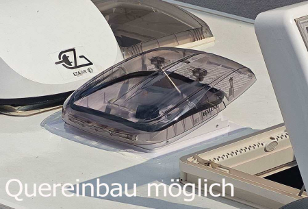 Fereastră de mansardă Super Fan cu ventilator, telecomandă, plasă antiinsecte și jaluzele opace 360×360 mm [15]