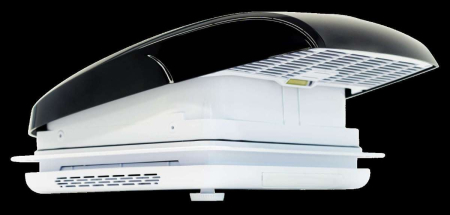 Fereastră de mansardă Super Fan cu ventilator, telecomandă, plasă antiinsecte și jaluzele opace 360×360 mm [5]