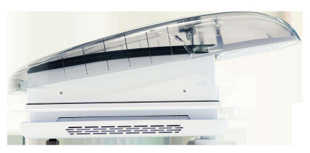 Fereastră de mansardă Super Fan cu ventilator, telecomandă, plasă antiinsecte și jaluzele opace 360×360 mm [3]