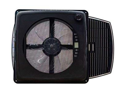 Fereastră de mansardă Super Fan cu ventilator, telecomandă, plasă antiinsecte și jaluzele opace 360×360 mm [11]