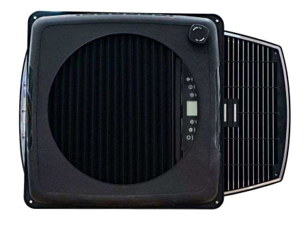 Fereastră de mansardă Super Fan cu ventilator, telecomandă, plasă antiinsecte și jaluzele opace 400×400 mm (Generația 3.0) [12]