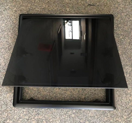 Fereastră tip copertină (cu perete dublu, montată încastrat, 3 rame) cu jaluzele [8]