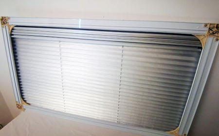 Geam termopan cu geam termopan, ușor fumuriu, pentru vehicule curbate (cu pereți dubli, montat încastrat, 3 rame) [9]