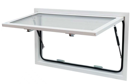 Geamuri din sticlă naturală pentru teren accidentat, cu geam termopan și jaluzele [1]