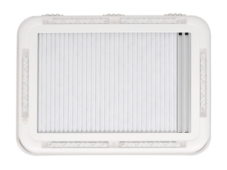 Trapă de acoperiș cu geam termopan, iluminare, plasă de insecte și jaluzele opace, standard 700×500 [1]